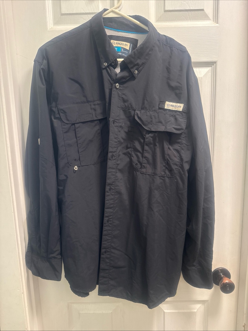 Magellan Outdoors Men's Dark Navy Lightweight Shirt Jacket
